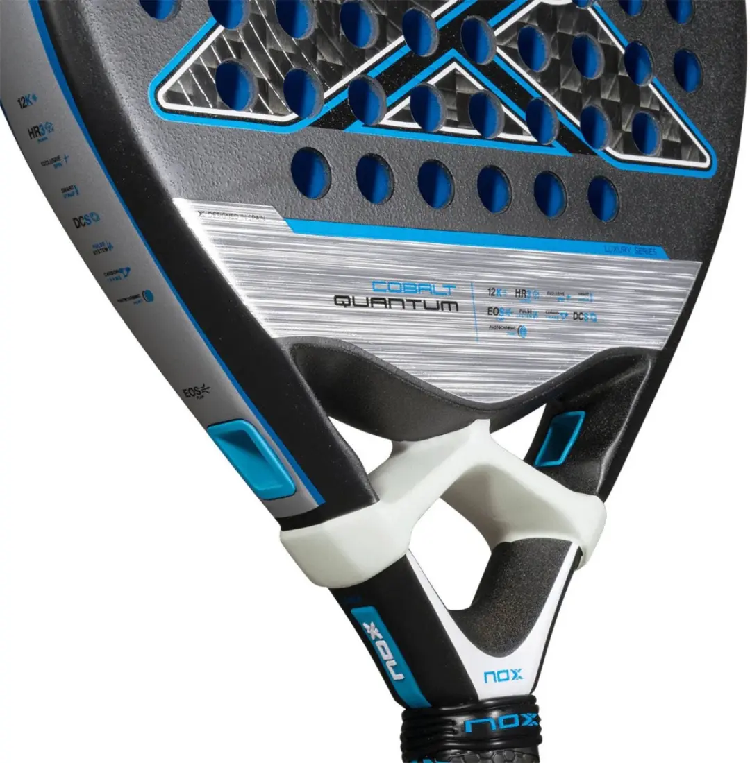 Nox Quantum Cobalt 12K Padelracket - Zilver - afbeelding 3 van 6