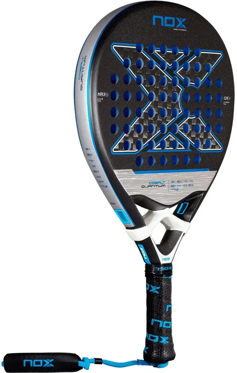 Nox Quantum Cobalt 12K Padelracket - Zilver - afbeelding 4 van 6