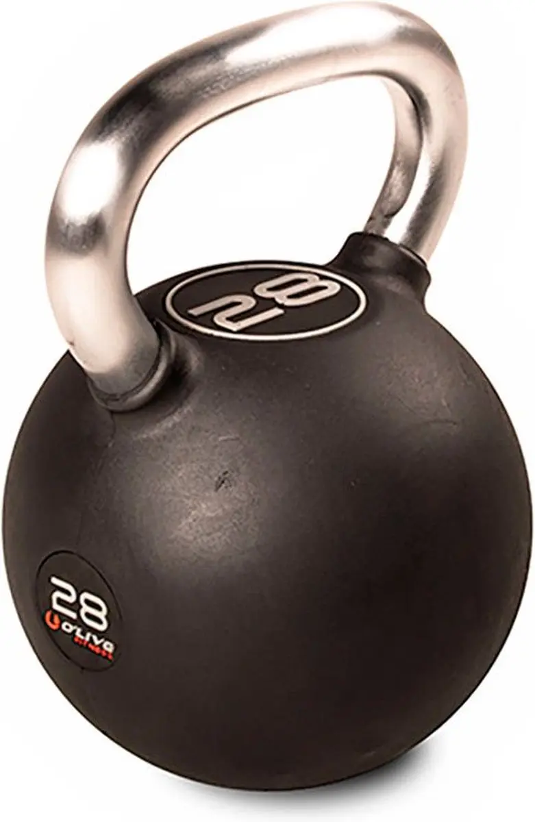 Olive Rubber Kettlebell 28kg