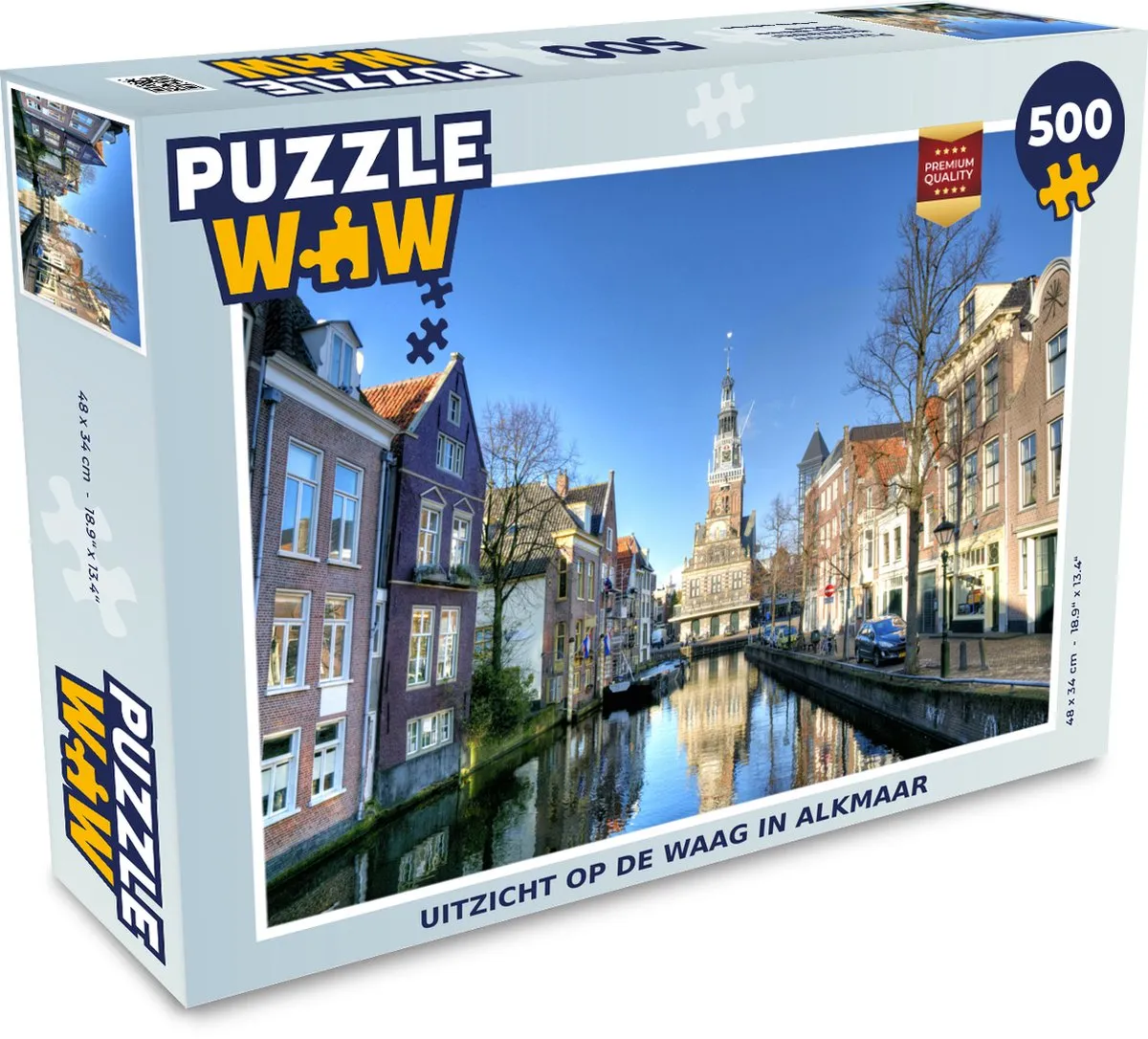 PuzzleWow Alkmaar Uitzicht Gracht Legpuzzel 500 Stuks
