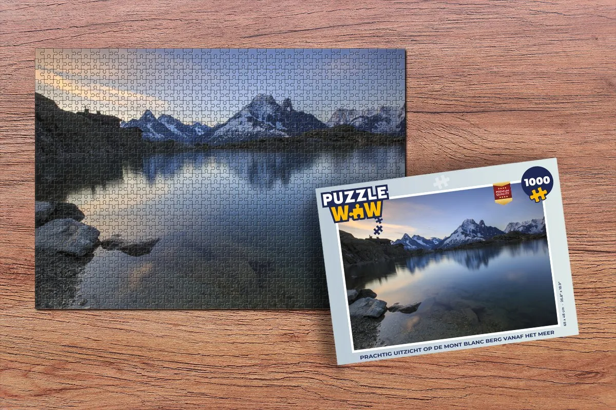PuzzleWow Legpuzzel Mont Blanc 1000 Stuks - Multicolor
