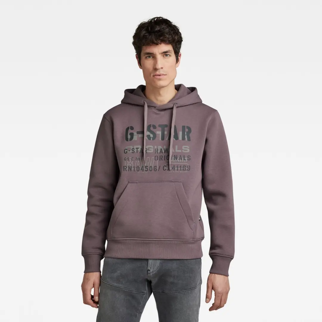G-Star Multi Layer Originals Hoodie - Dk Taupe Fungi - afbeelding 2 van 2