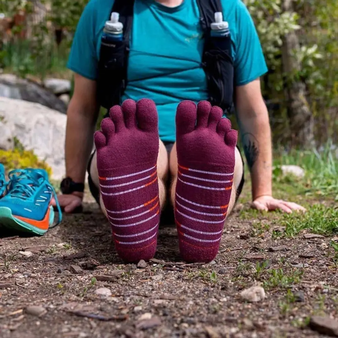 Injinji Ultra Run Mini-Crew - Bordeauxrood - 47-49 - afbeelding 3 van 5