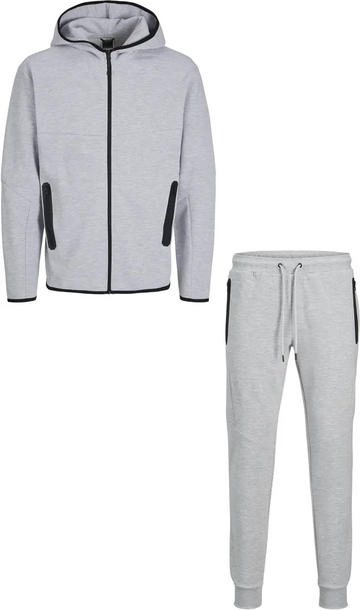 Jack & Jones Heren Joggingpak Sweatstof Grijs Trainingspak