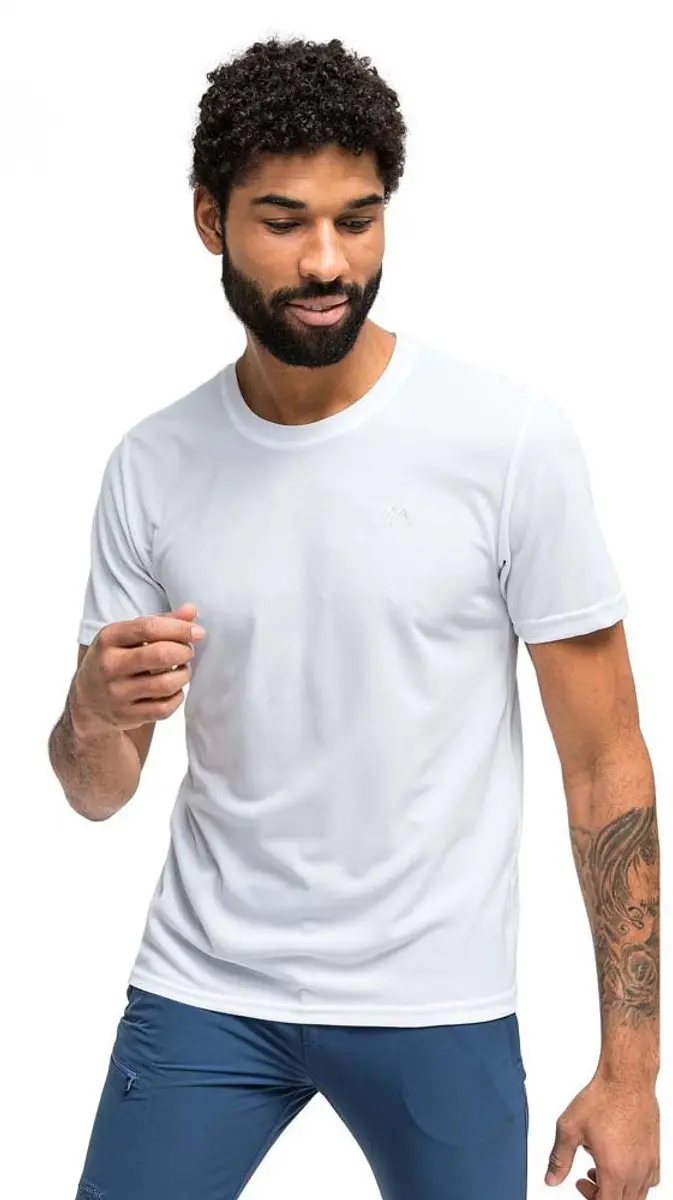 Maier Sports Walter T-shirt Heren, white Maat XXL