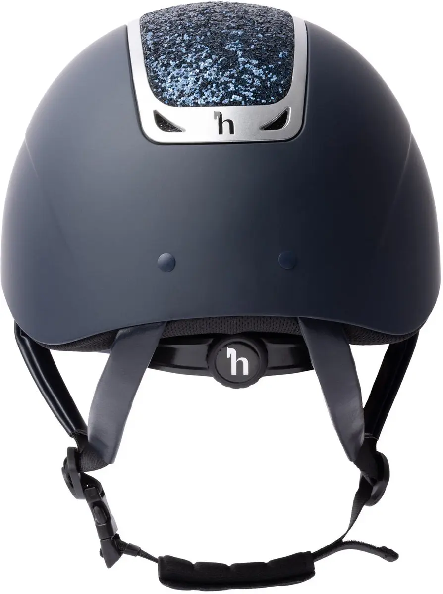Horze Arix II rijhelm met kristallen - Blauw - afbeelding 4 van 6