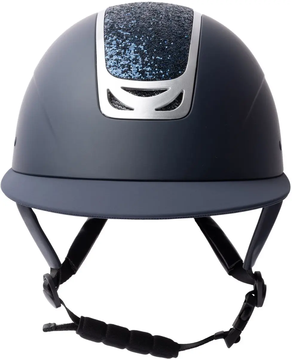Horze Arix II rijhelm met kristallen - Blauw - afbeelding 5 van 6