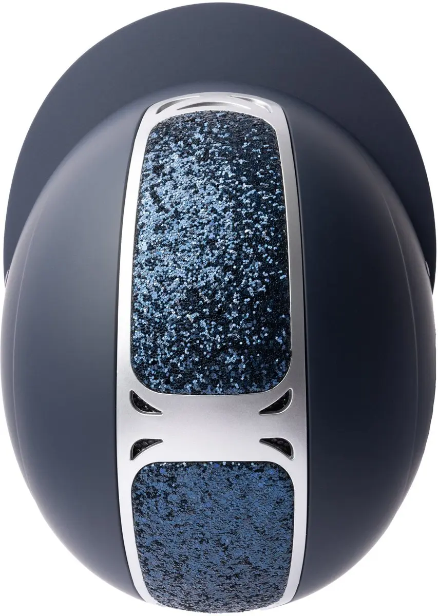 Horze Arix II rijhelm met kristallen - Blauw - afbeelding 3 van 6