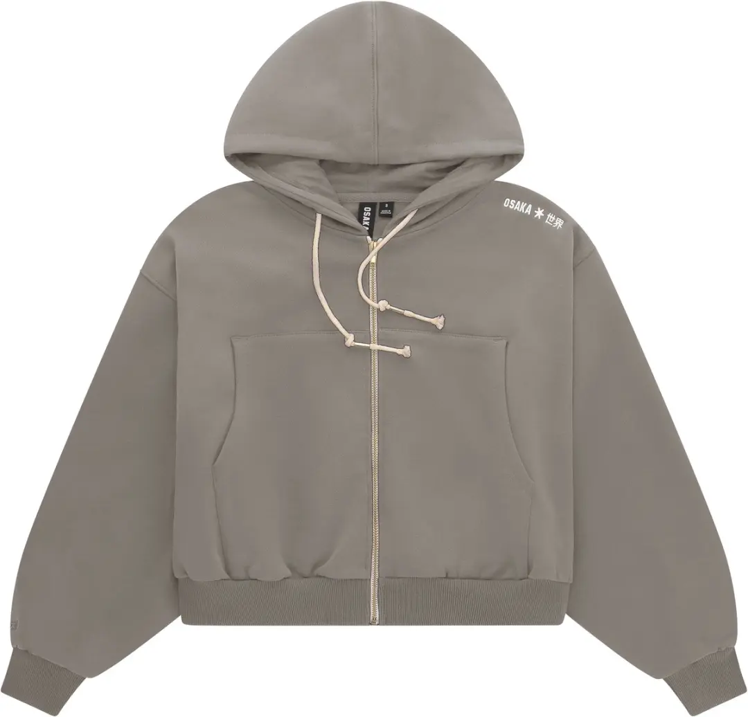 Osaka Women Cropped Full Zip Hoodie Cloudburst