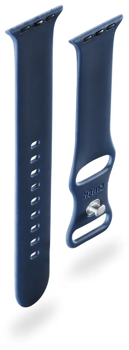 Hama Fantastic Feel Bandje Apple Watch 42/44/45/49mm - Blauw - afbeelding 4 van 6
