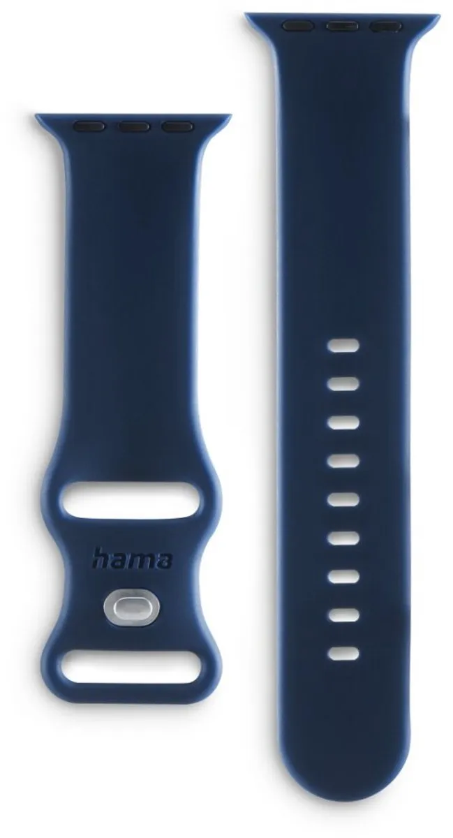 Hama Fantastic Feel Bandje Apple Watch 42/44/45/49mm - Blauw - afbeelding 6 van 6