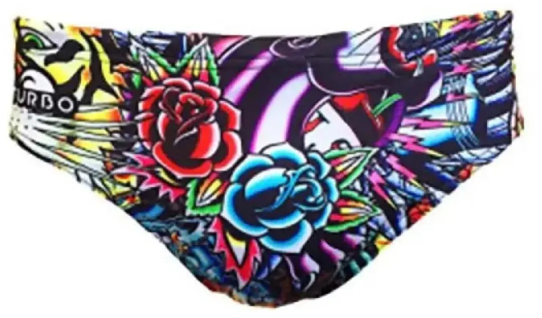 Turbo Tattoo Ink Zwemslip Veelkleurig S Man