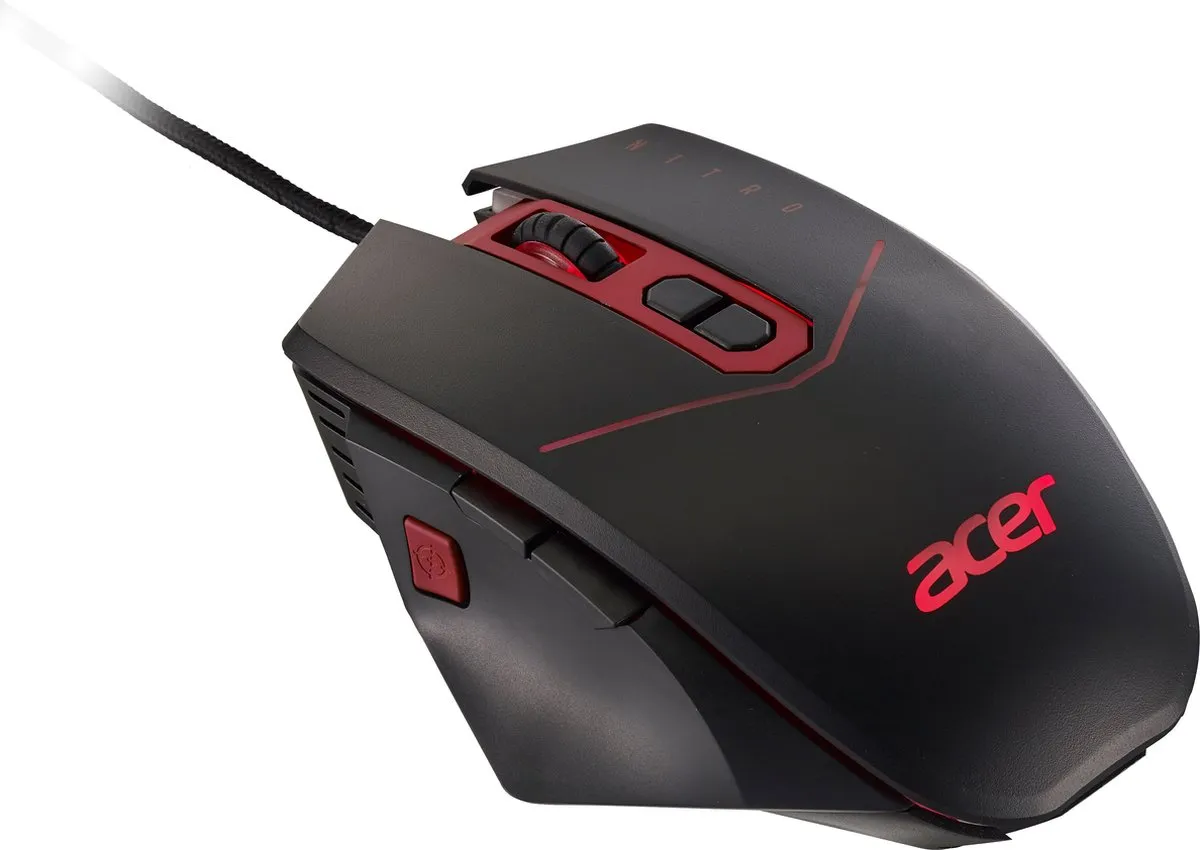 Acer GP.MCE11.01R Muis - 8 Knoppen - 4200 DPI - Zwart