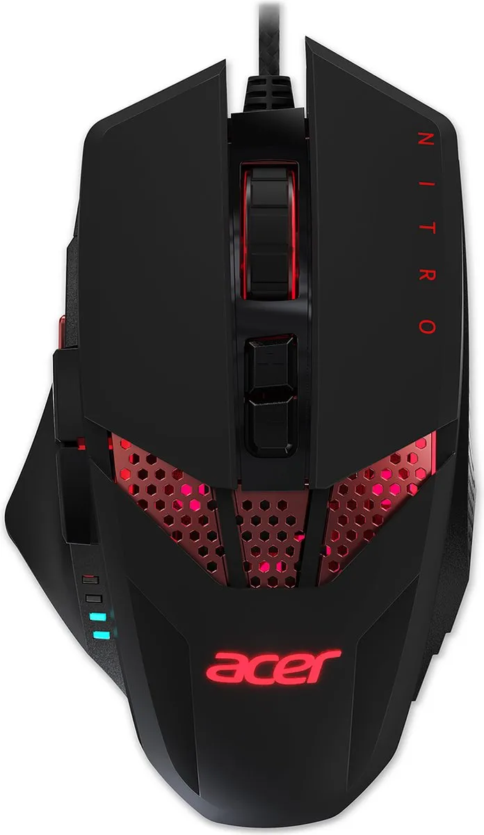 Acer GP.MCE11.01R Muis - 8 Knoppen - 4200 DPI - Zwart