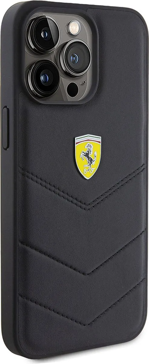 Ferrari iPhone 15 Pro Max Hoesje - Effen Zwart