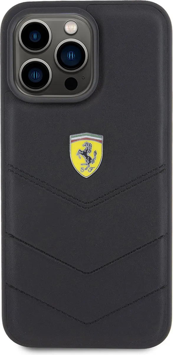 Ferrari iPhone 15 Pro Max Hoesje - Effen Zwart