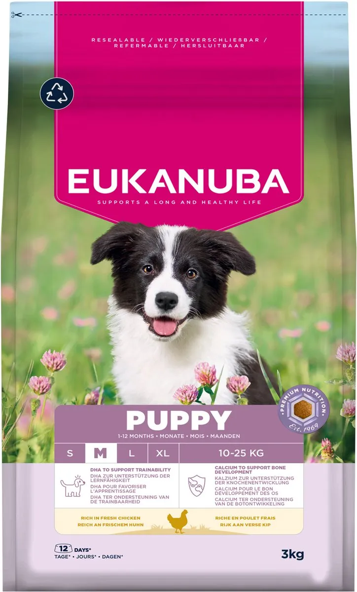 Eukanuba Puppy Medium Breed Kip Hondenbrokken 3kg