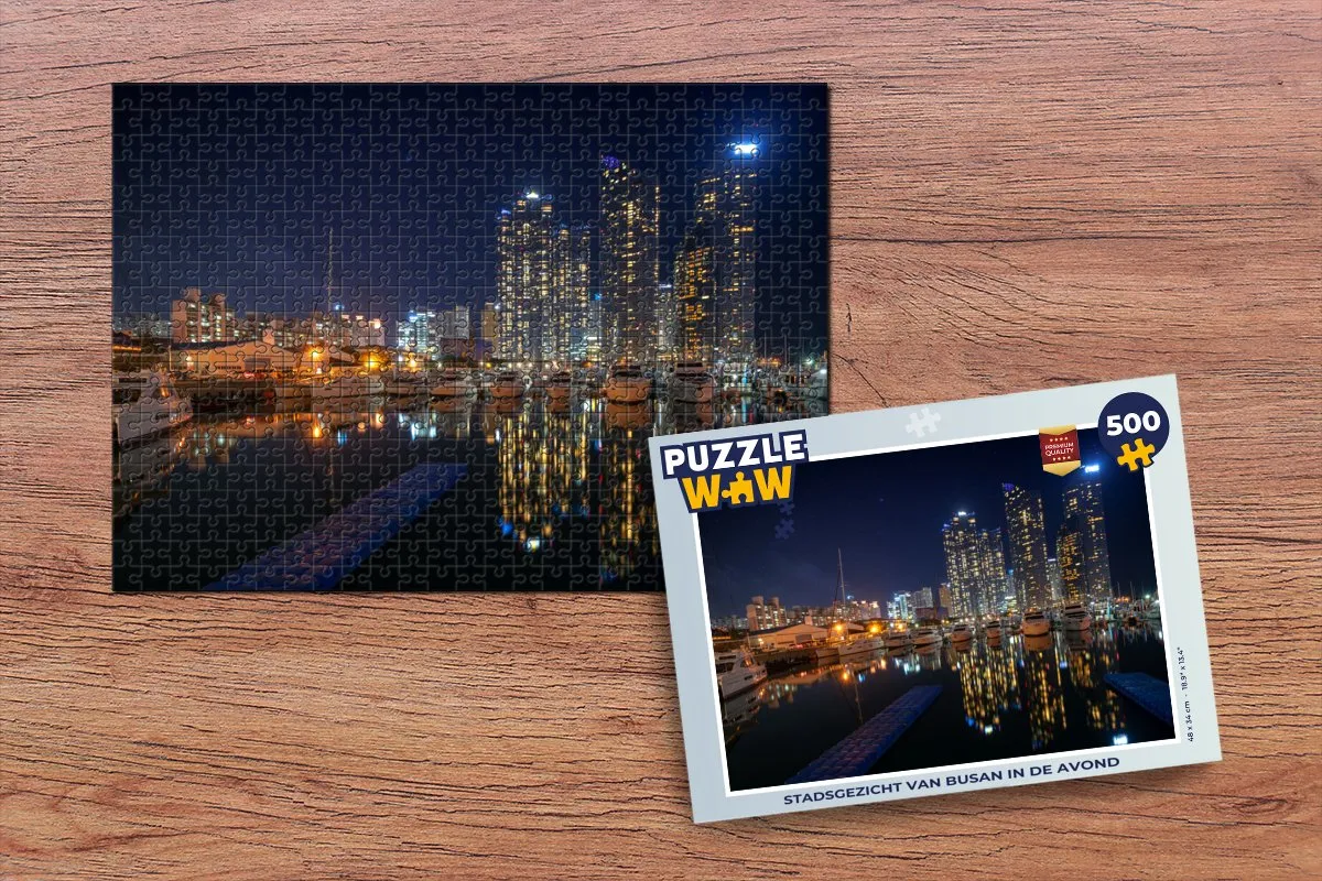 PuzzleWow Legpuzzel Busan Avond 500 Stuks