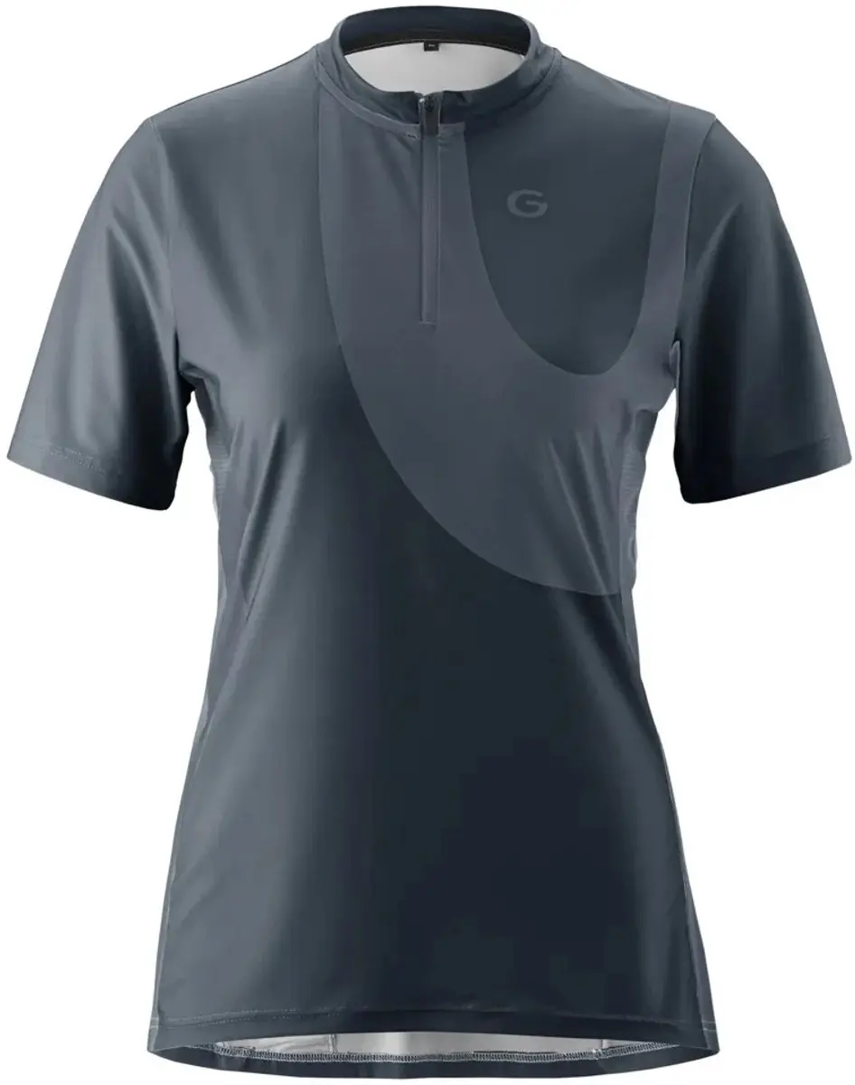 Gonso Adventure Halfzip Korte Mouw Wielertrui Grijs 40 Vrouw