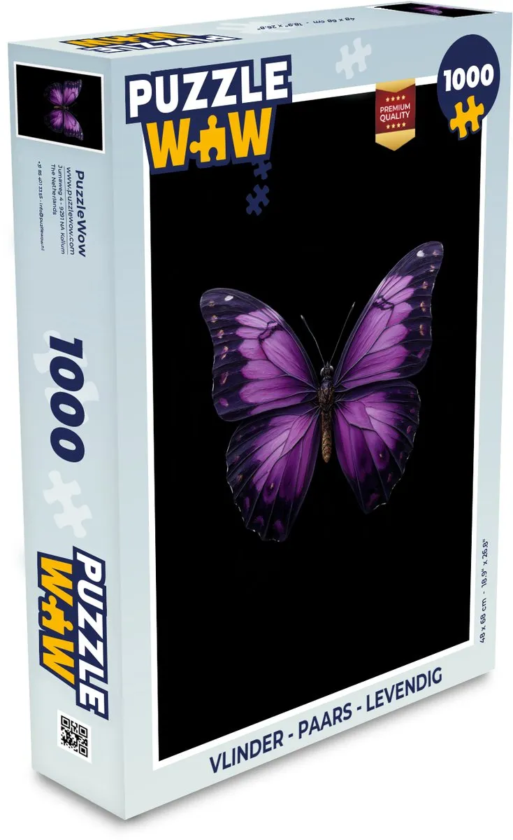 PuzzleWow Vlinder Legpuzzel 1000 Stuks