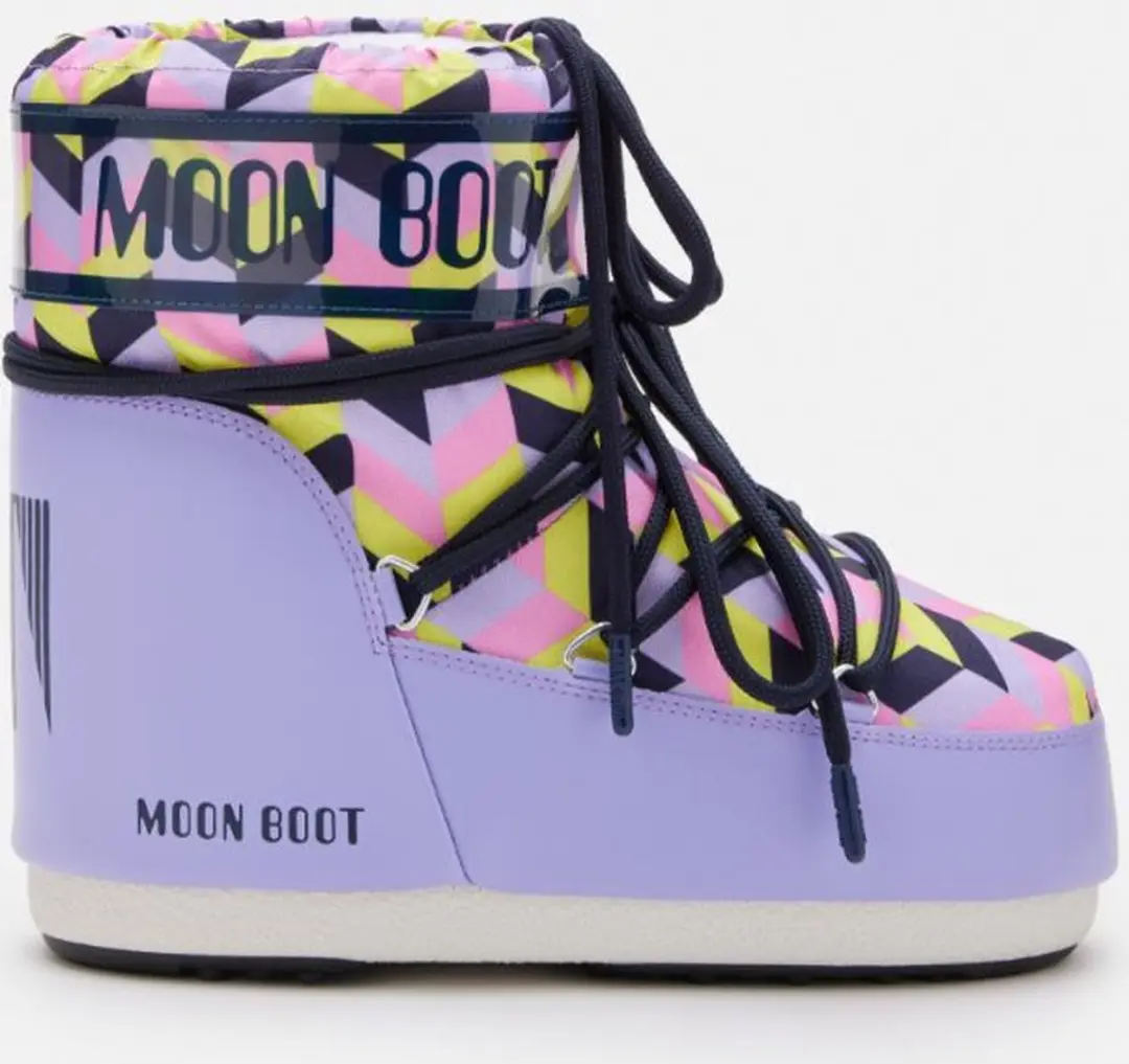 MOON BOOT ICON LOW OPTICAL PRINT LILAC Thermoboots / Snowboots / Sneeuwlaarzen