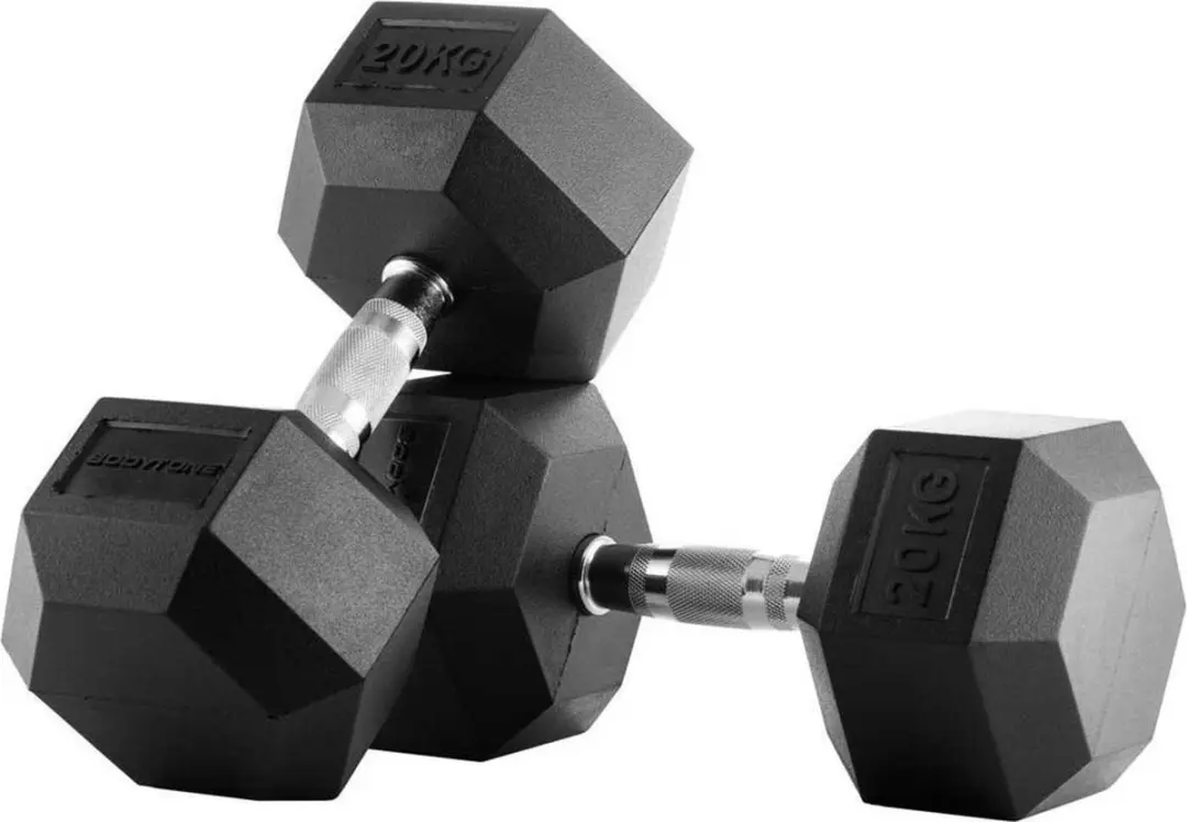 Bodytone Hex Dumbbells 20kg Zilver 20 kg