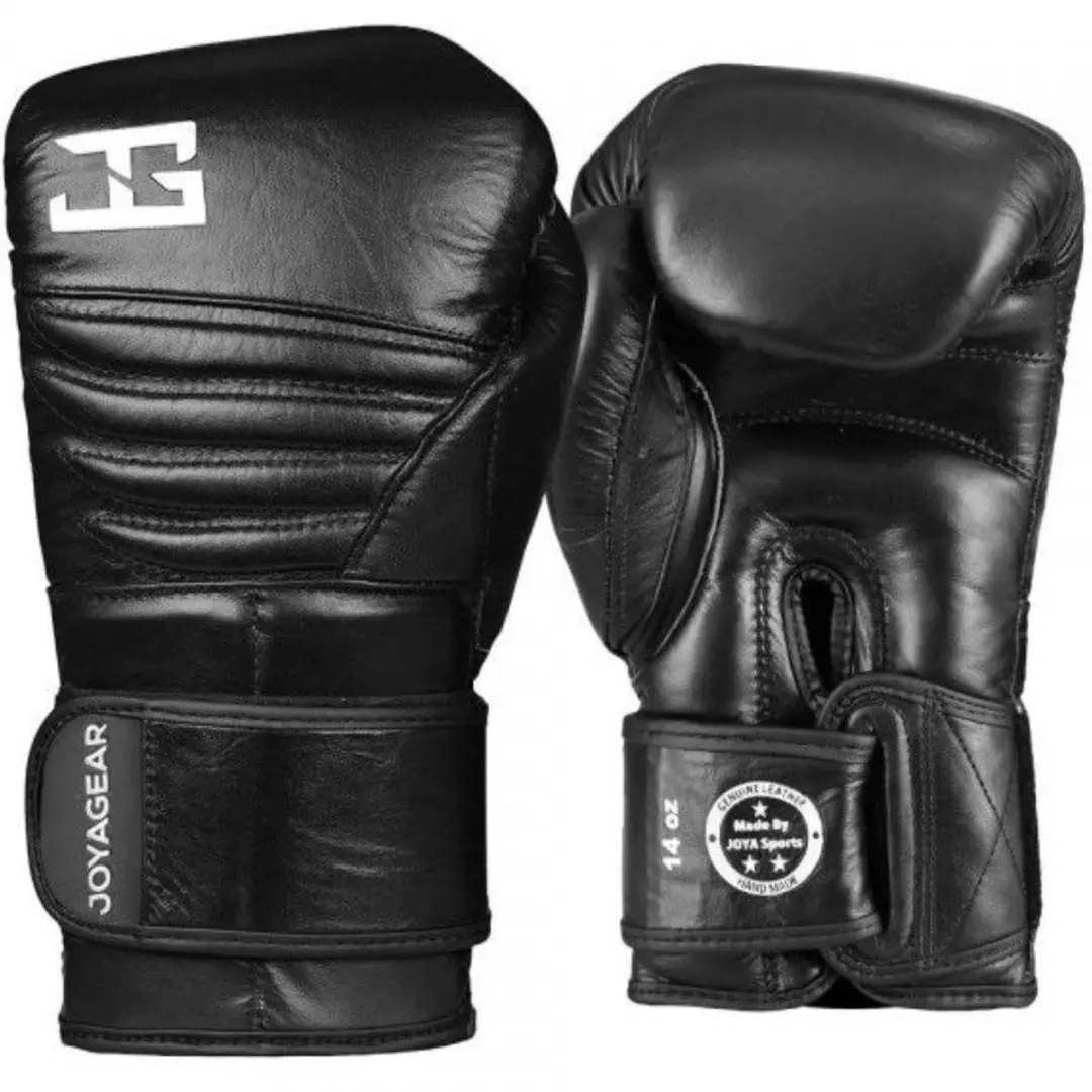 Joya (Kick)bokshandschoenen Black Falcon Leer Zwart