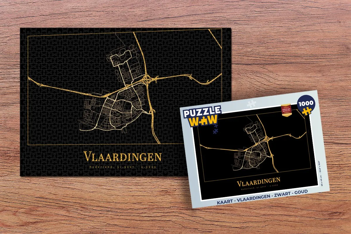 PuzzleWow Vlaardingen Legpuzzel 1000 Stuks - Multicolor