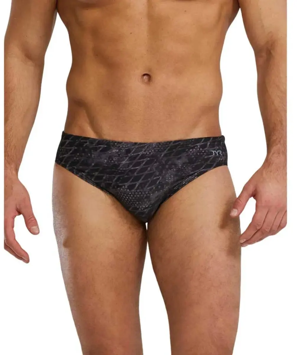 Tyr Durafast Elite Etch Zwemslip Zwart 26 Man