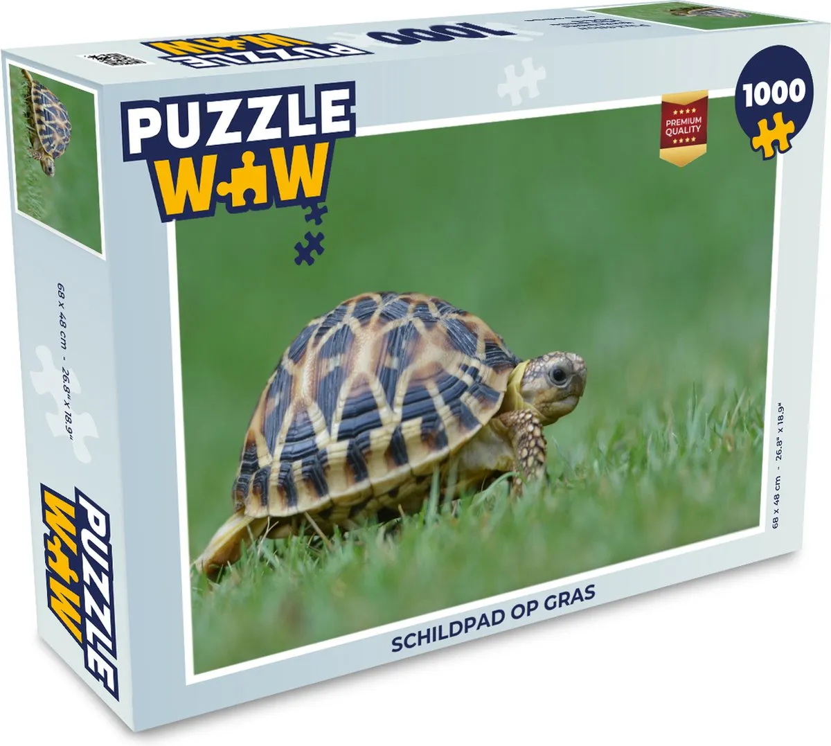 PuzzleWow Schildpad op gras Legpuzzel 1000 Stuks