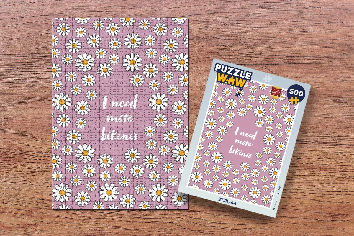 PuzzleWow Quotes I Need More Bikini's Legpuzzel 500 Stuks - Multicolor