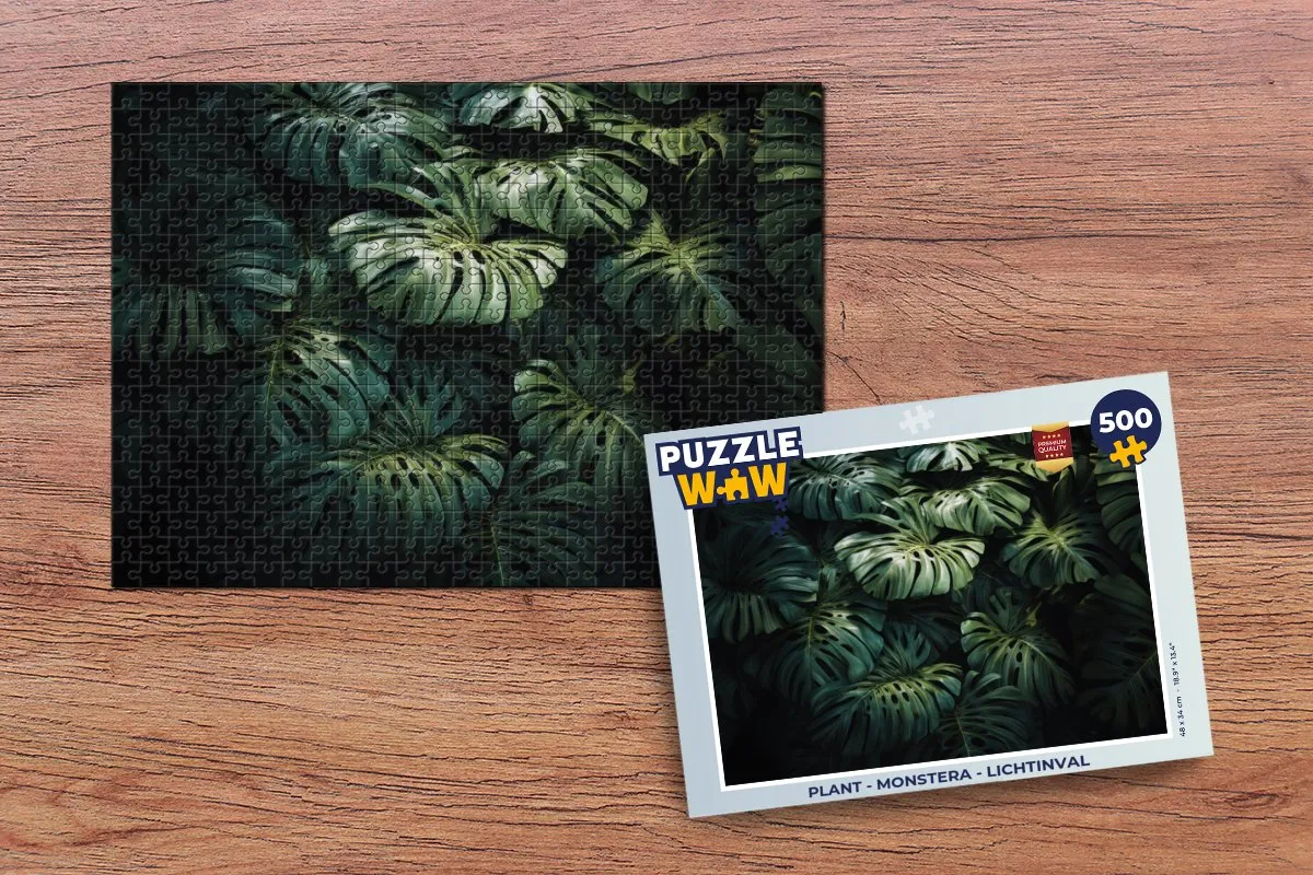 PuzzleWow Monstera Legpuzzel 500 Stuks - Groen