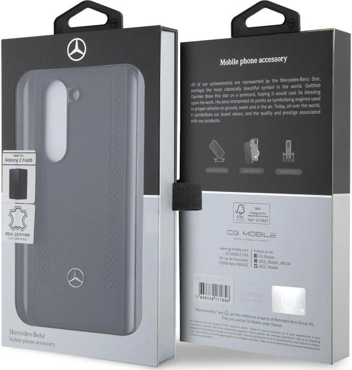 Mercedes-Benz Urban Back Case - Geschikt voor Samsung Galaxy Z Fold 5 (F946) - Zwart