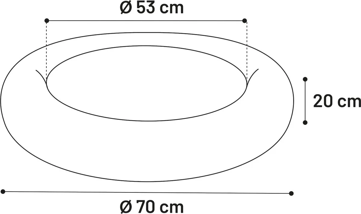 Flamingo Donut Hondenmand - Ø70cm - Roze
