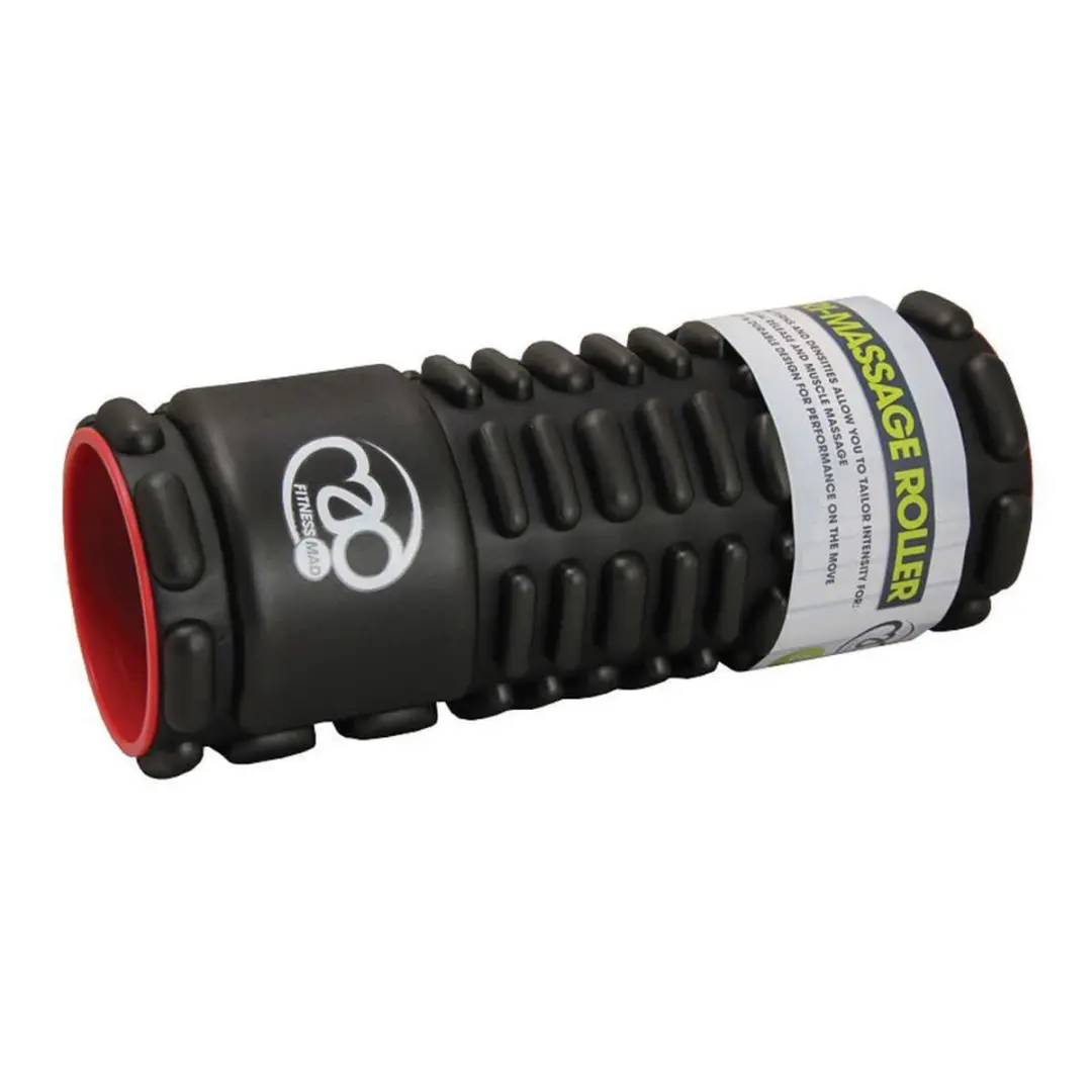 Fitness-Mad Vari-Massage Foam Roller - 30.5x12cm - Zwart - afbeelding 2 van 3