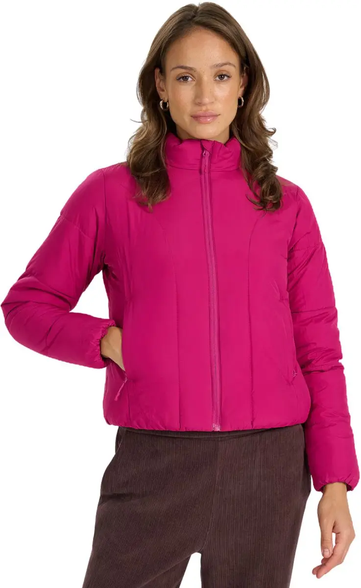 4F Jas Dames Gewatteerde Fuchsia