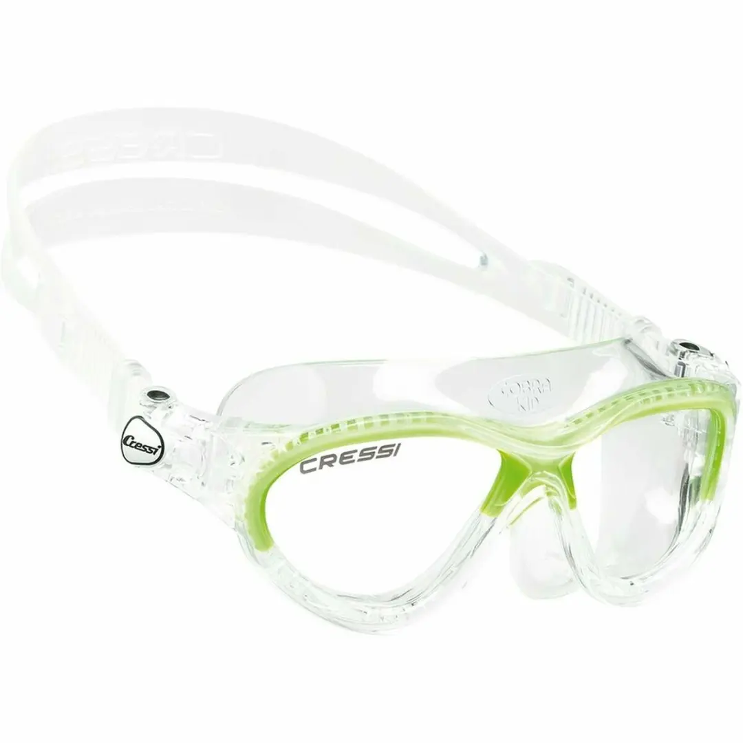 Cressi Mini Cobra Junior Zwembril - Lime/Transparant - afbeelding 2 van 2