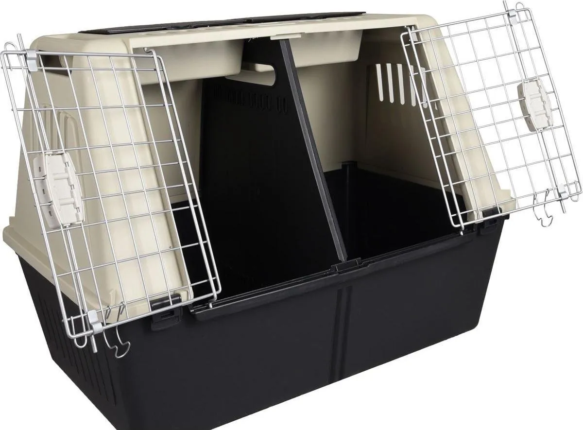 Flamingo Tripper Transportkooi Honden Grijs L 51x82x61cm