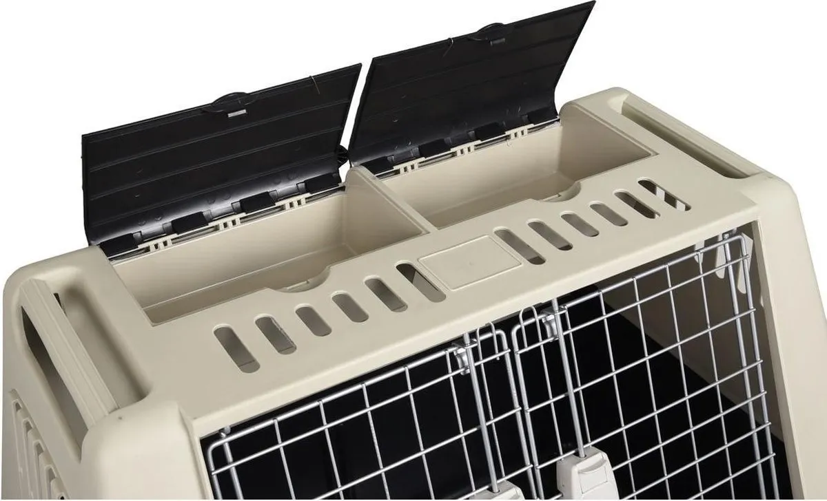 Flamingo Tripper Transportkooi Honden Grijs L 51x82x61cm