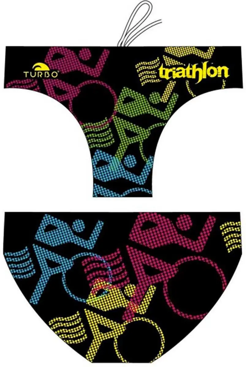 Turbo Bikes Triathlon Zwemslip Zwart XL Man