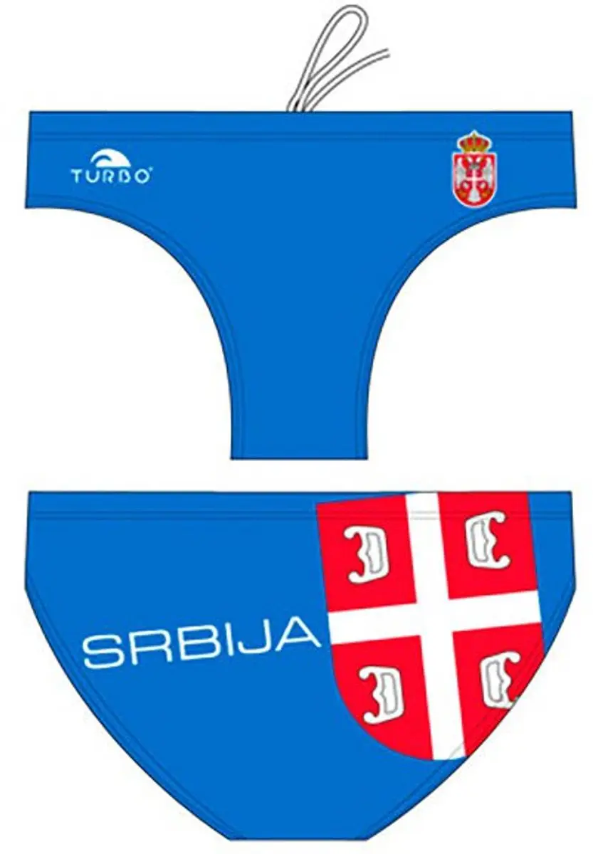Turbo Serbia Zwemslip Blauw S Man