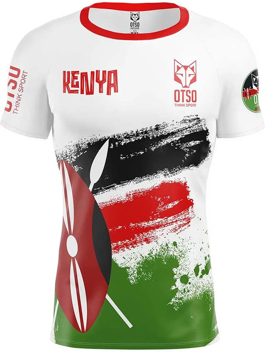 Otso Kimbia Kenya T-shirt Met Korte Mouwen Veelkleurig L Man