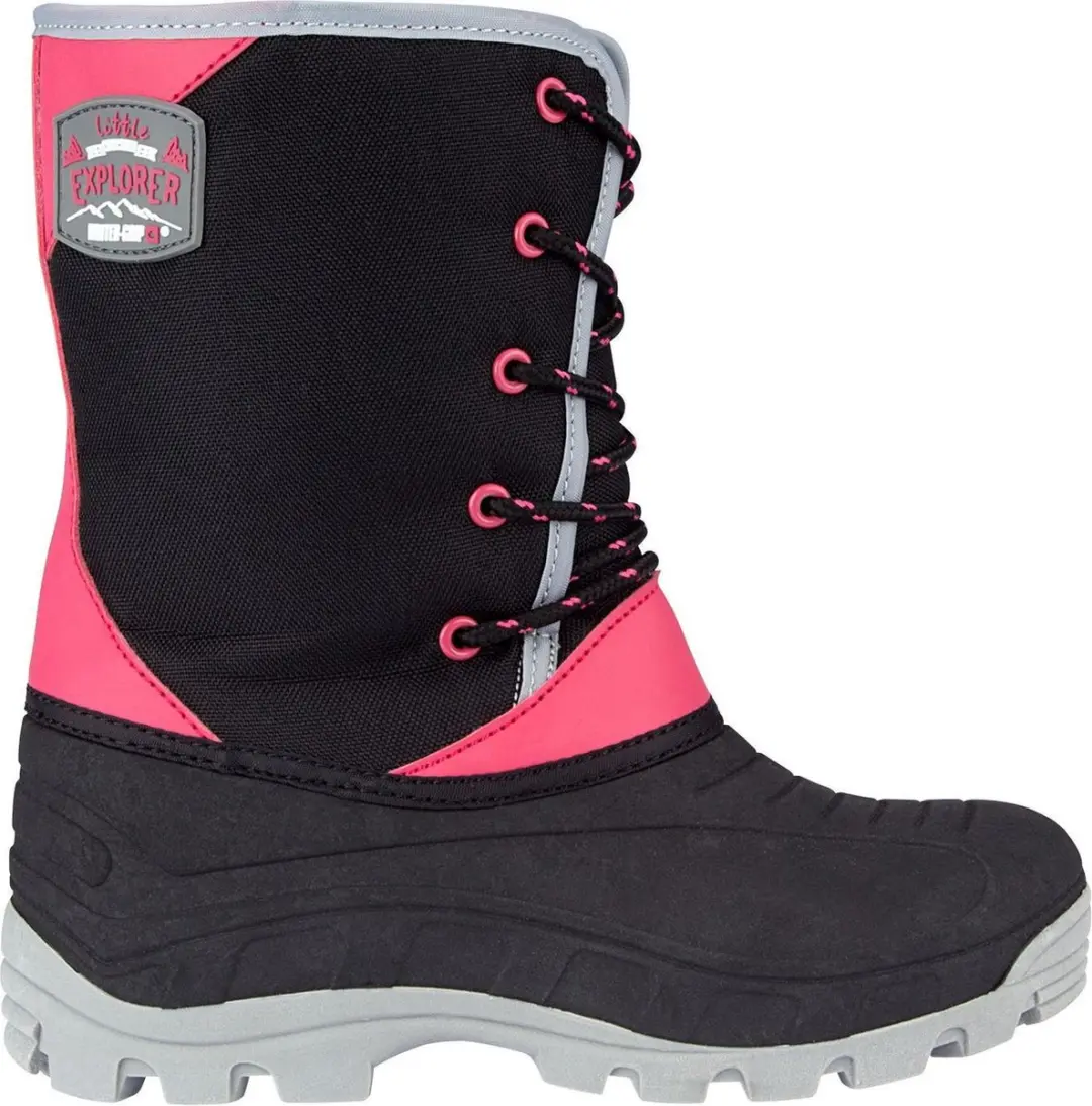 Winter-grip Northern Hiker Kinderwinterlaarzen - Zwart/Roze