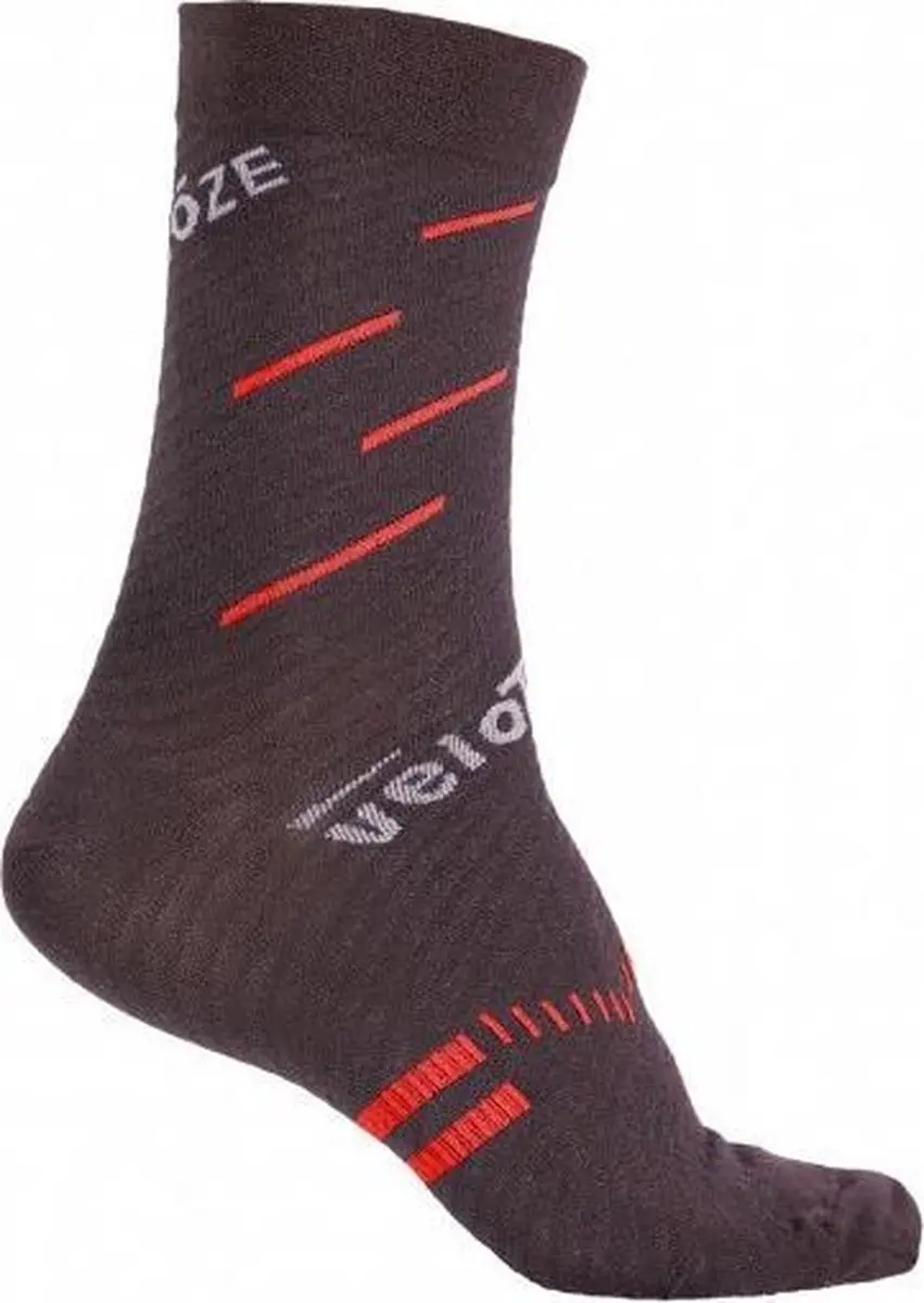 veloToze Active Compression Sokken - Zwart/Rood - L/XL - afbeelding 2 van 3