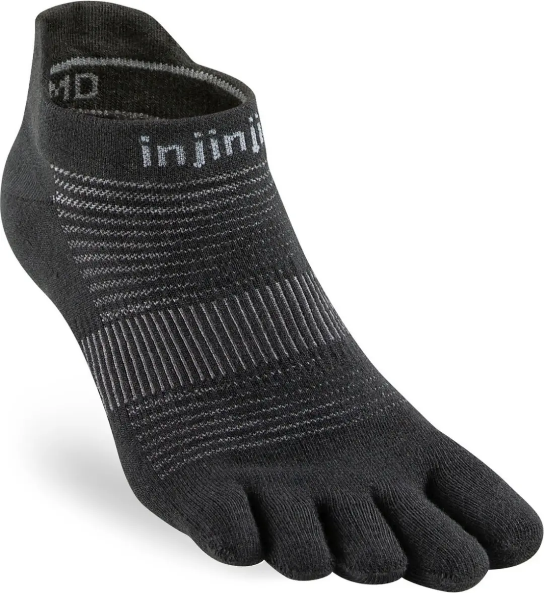 Injinji Lightweight No-Show Teensokken - Zwart - afbeelding 2 van 2
