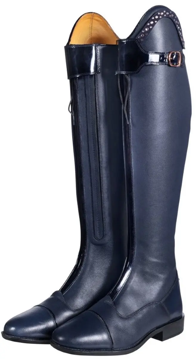 HKM Trinity Riding Boots Donkerblauw Maat 39 Tall Narrow