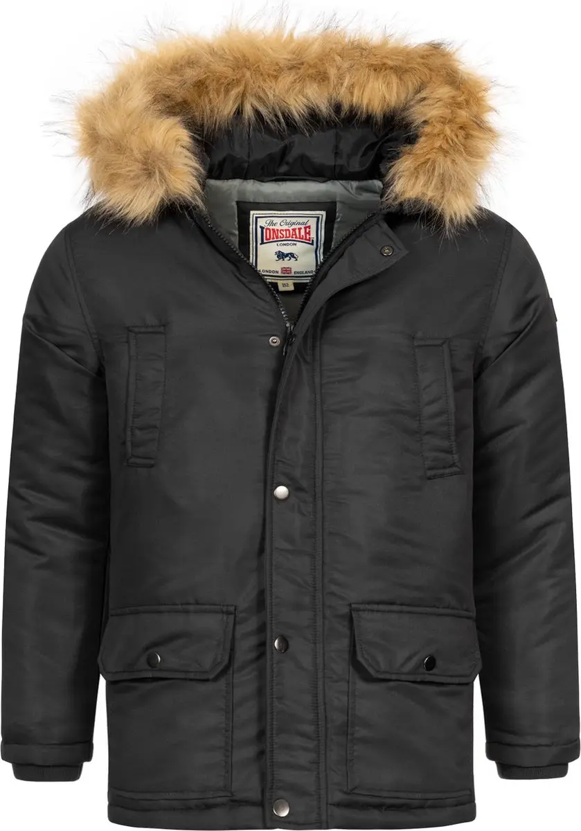 Lonsdale Rothley Jas Zwart 164 cm Jongens,Meisjes