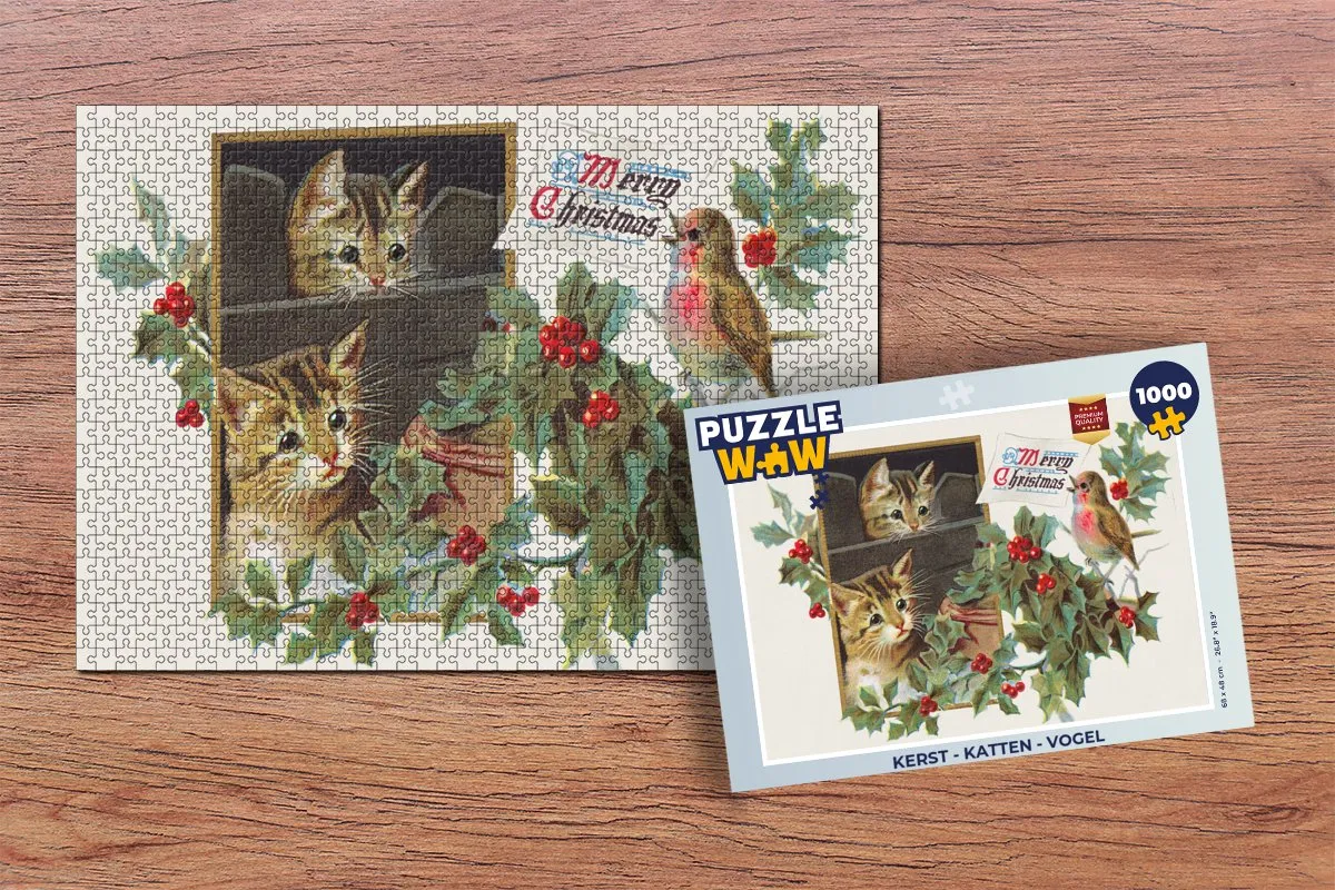 PuzzleWow Kerst Legpuzzel 1000 Stukken - Multicolor