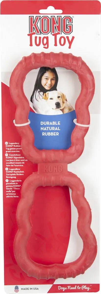 KONG Tug Toy Hondenspeelgoed M - Rood - afbeelding 6 van 6