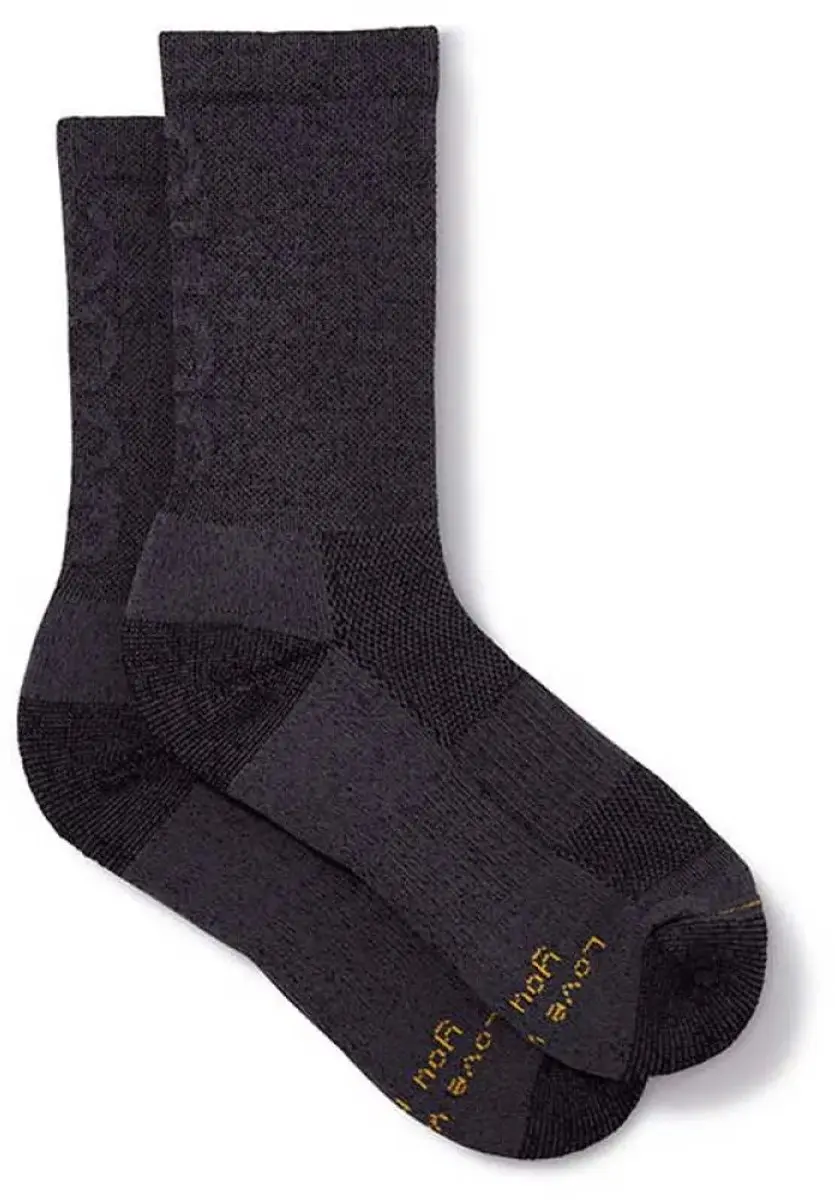 QUOC Quoc EXTRA FINE MERINO TECH WOOL SOCK / CHARCOAL / M